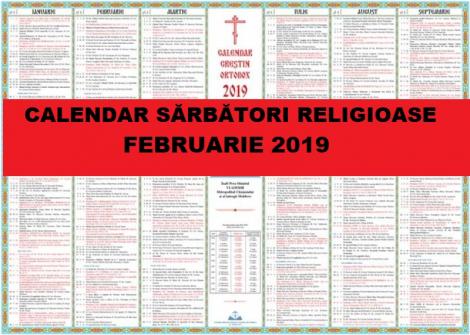 Calendar ortodox februarie 2019. Ce sărbători religioase sunt în luna februarie