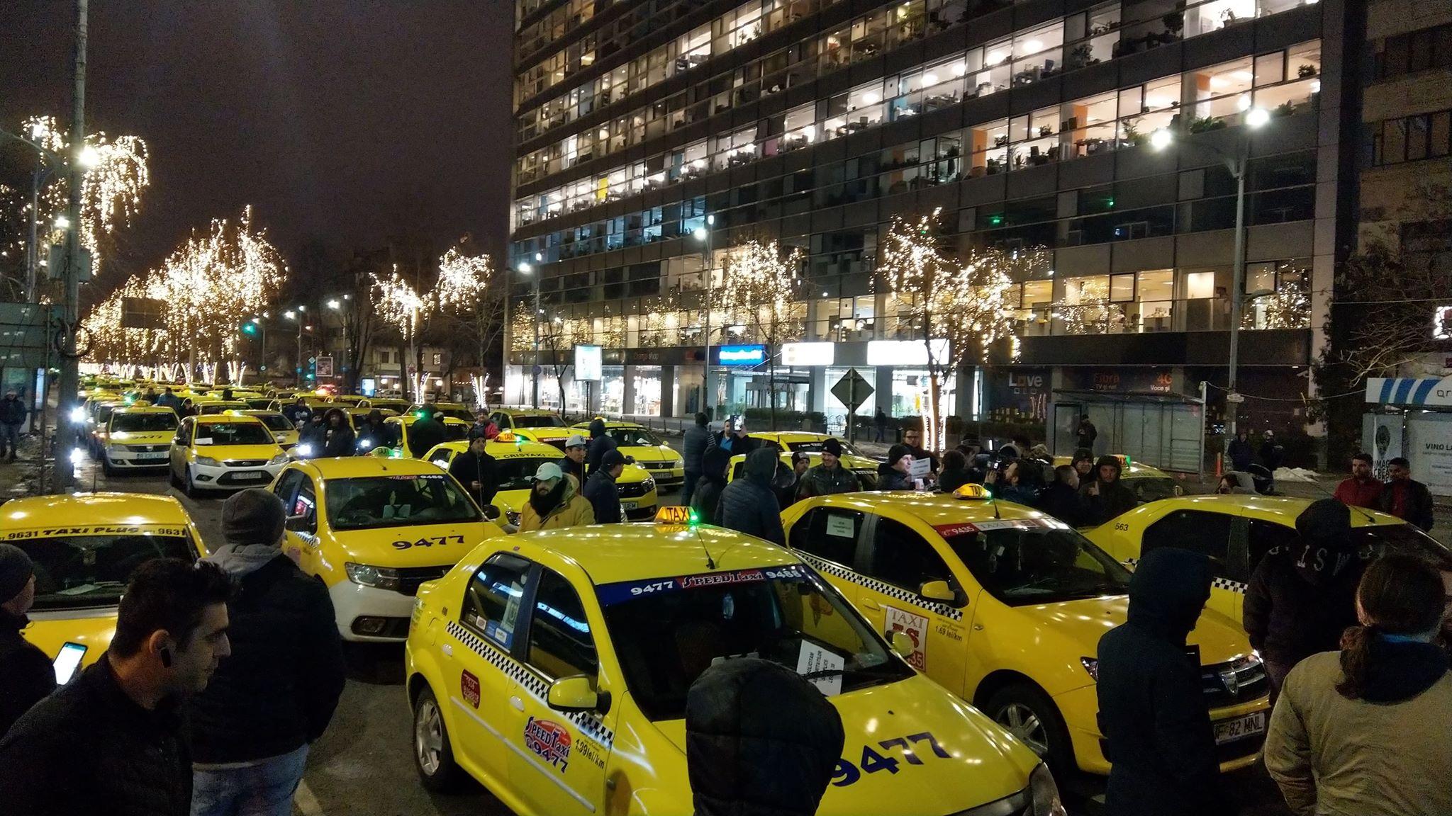 Haos &icirc;n centrul Capitalei! Circulația a fost perturată de un protest al taximetriștilor! De ce sunt nemulțumiți