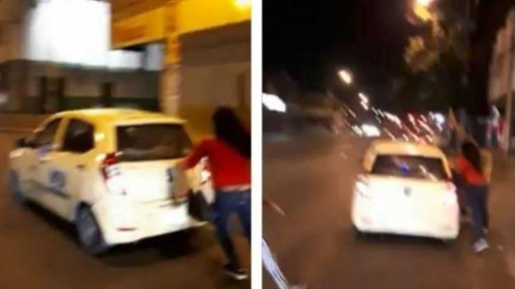 Imagini șocante pe străzile capitalei! O t&acirc;nără de 27 de ani a bătut un taximetrist și i-a furat mașina după ce a aflat c&acirc;t de mult &icirc;i cere pentru o cursă banală! VIDEO