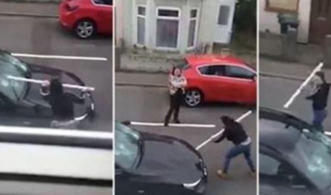 Video! O femeie nervoasă &icirc;și pedepsește iubitul, făc&acirc;ndu-i praf și pulbere BMW-ul. Care este reacția acestuia