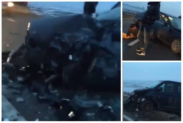 Accident grav in Teleorman! Două automobile s-au lovit frontal VIDEO