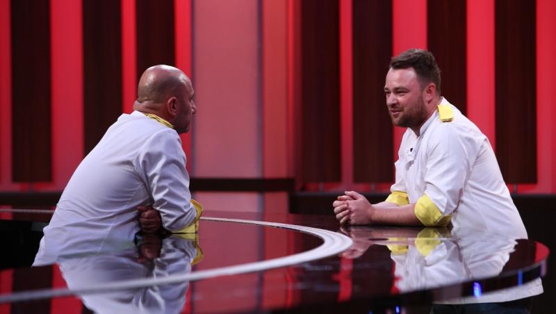 Chef Cătălin Scărlătescu a pierdut primul concurent din echipa galbenă, aseară, la „Chefi la cuțite”