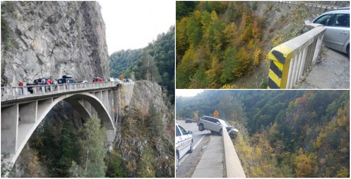 Bărbat de 53 de ani, găsit mort &icirc;ntr-o prăpastie pe Transfăgărăşan. Mașina lui a rămas &icirc;nfiptă &icirc;n parapet, cu ușile și geamurile &icirc;nchise