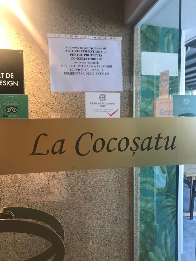 Restaurantele La Cocoşatu şi La Gil din Bucureşti, &icirc;nchise temporar de ANPC
