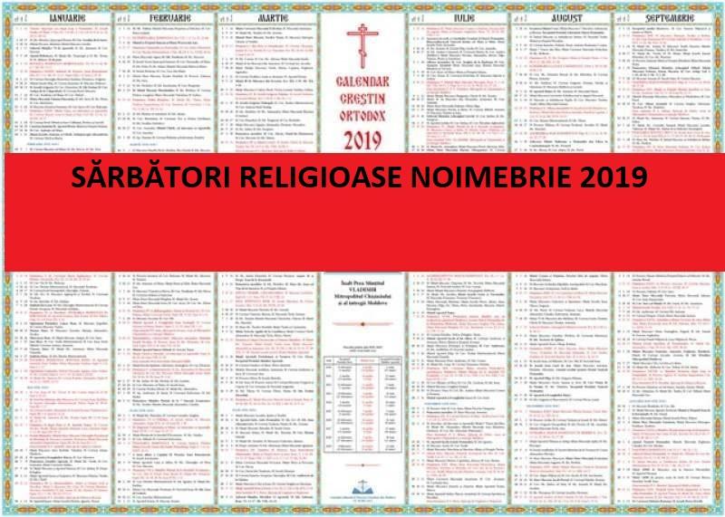 Calendar ortodox noiembrie 2019: ce sărbători de cruce roșie sunt în luna lui Brumar