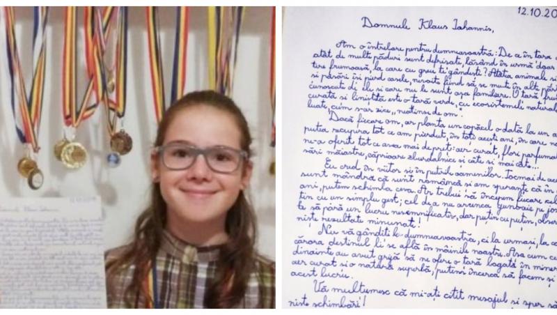 O copilă de 11 ani i-a scris cu mâna tremurândă lui Klaus Iohannis: 