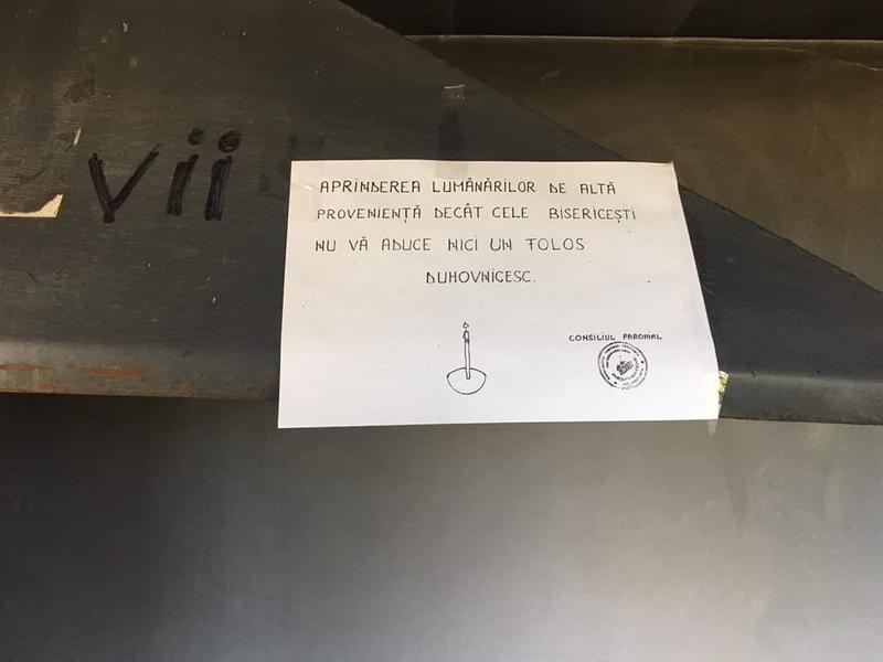 Atenție enoriași! &bdquo;Lum&acirc;nările de altă proveniență nu vă aduc niciun folos duhovnicesc&rdquo;