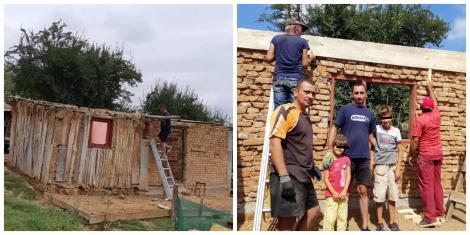 Scandal într-o comună din Gorj, după ce zeci de voluntari au venit să refacă locuința unei familii sărace! Primar: ”I-au înjurat, le era ciudă!”