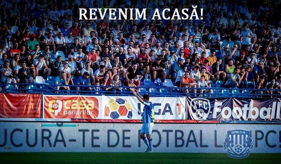 Poli Iaşi revine pe propriul stadion la meciul CFR Cluj