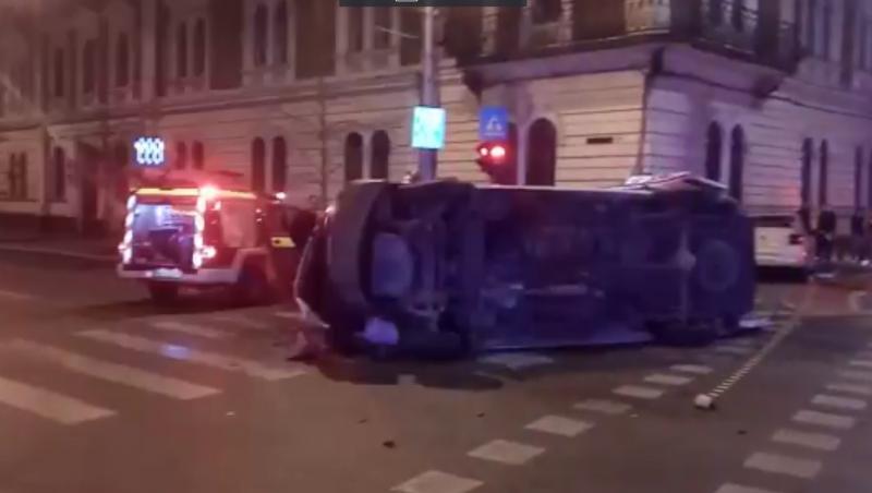 Accident grav în Cluj-Napoca: Șase persoane au fost transportate la spital | FOTO