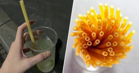 Restaurantele din Italia au început să folosească paie din paste pentru e reduce consumul de plastic