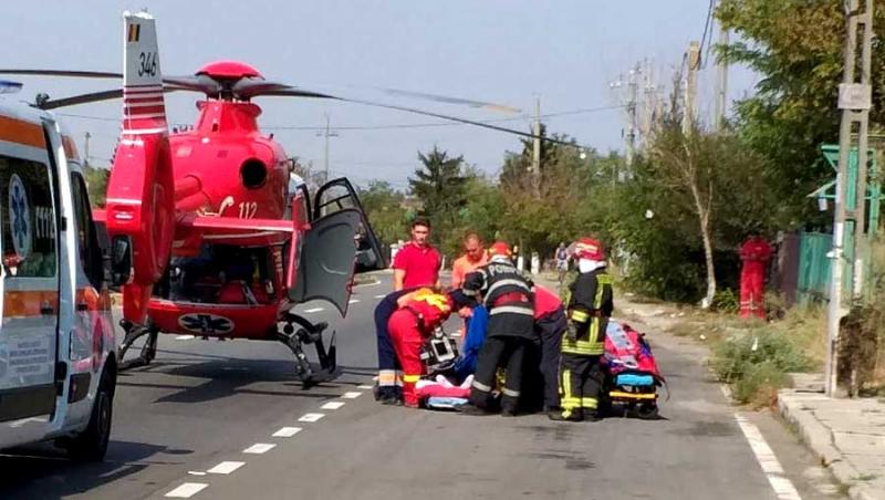 Accident grav în Giurgiu, cu patru răniți! Elicopterul SMURD a intervenit imediat | FOTO