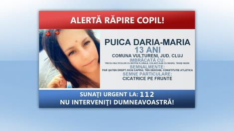 Fata de 13 ani din judeţul Cluj dată dispărută şi tânărul de 27 de ani care ar fi răpit-o au fost găsiţi