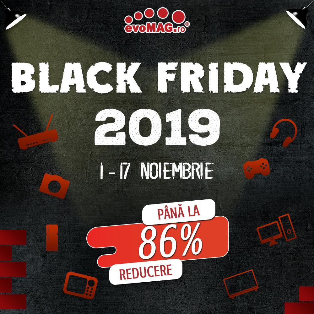 evoMAG dă startul Black Friday 2019 cu reduceri la peste 70.000 de produse