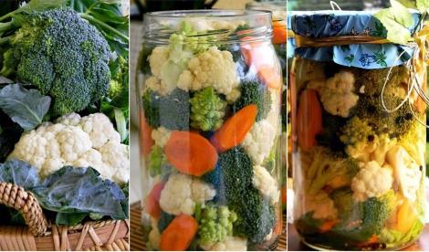 Rețetă de murături: Conopidă cu broccoli și morcovi în oțet