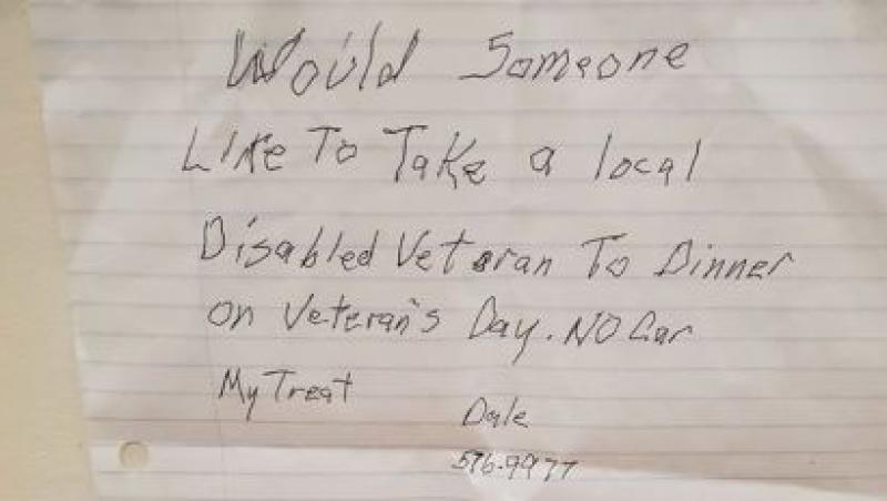Biletul scris de veteranul de război