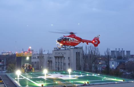 Spitalul Universitar de Urgenţă Bucureşti anunţă efectuarea primului zbor-test pe noul heliport de un milion de euro