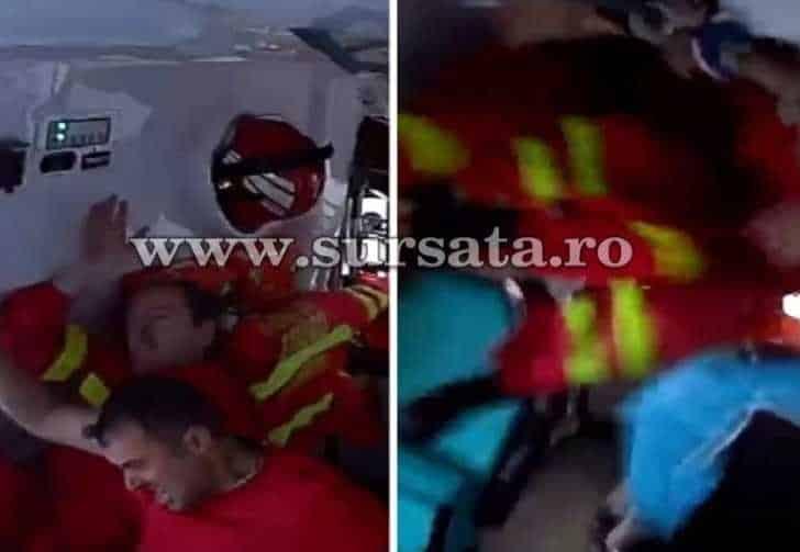VIDEO uluitor! Imagini din interiorul unei ambulanțe SMURD, &icirc;n momentul &icirc;n care este lovită &icirc;n trafic. Paramedicii sunt aruncați &icirc;n aer