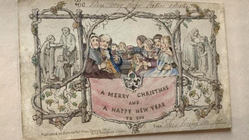 Prima felicitare de Crăciun datează din anul 1843