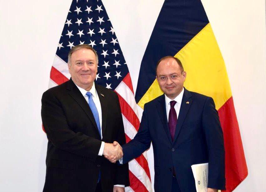 Ministrul de externe Bogdan Aurescu s-a &icirc;nt&acirc;lnit cu secretarul de stat al SUA, Mike Pompeo