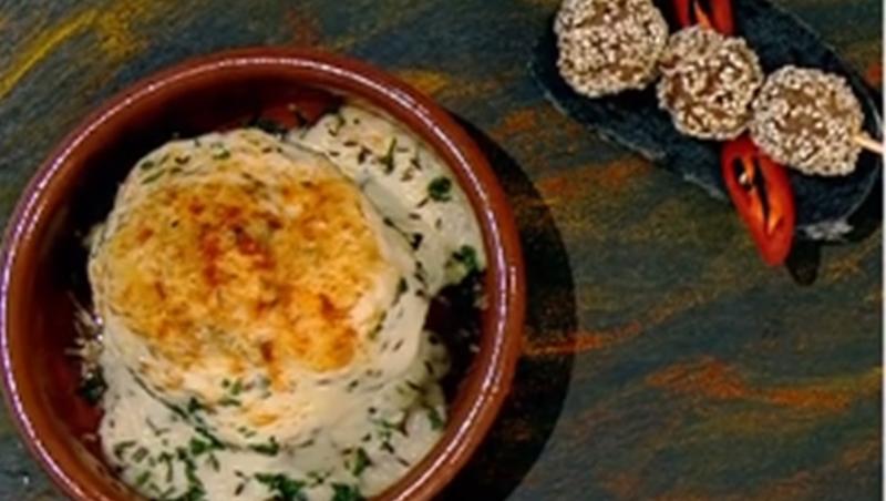 Conopidă gratinată cu sos alb