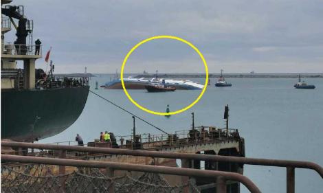 Imaginile groazei, la Constanța! O navă cu 14.000 de oi s-a scufundat în Portul Midia! Un marinar a făcut șoc hipotermic | VIDEO