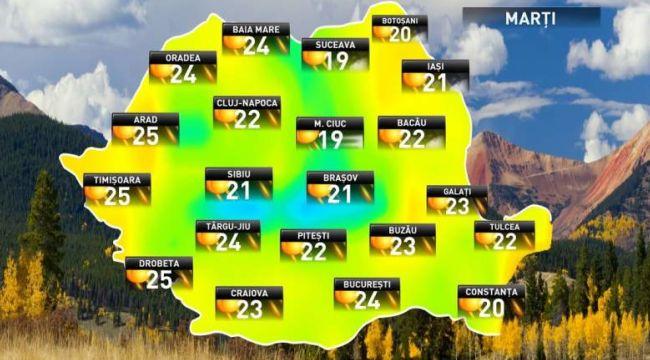 Cea mai călduroasă zi de noiembrie din ultimii 25 de ani. Vor fi temperaturi de 27 de grade Celsius