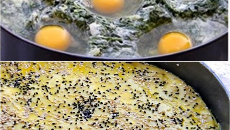 Rețetă de tartă cu spanac și ouă