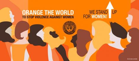 Palatul Cotroceni, iluminat în portocaliu în cadrul campaniei ”We stand up for women! Orange the world to stop violence against women”