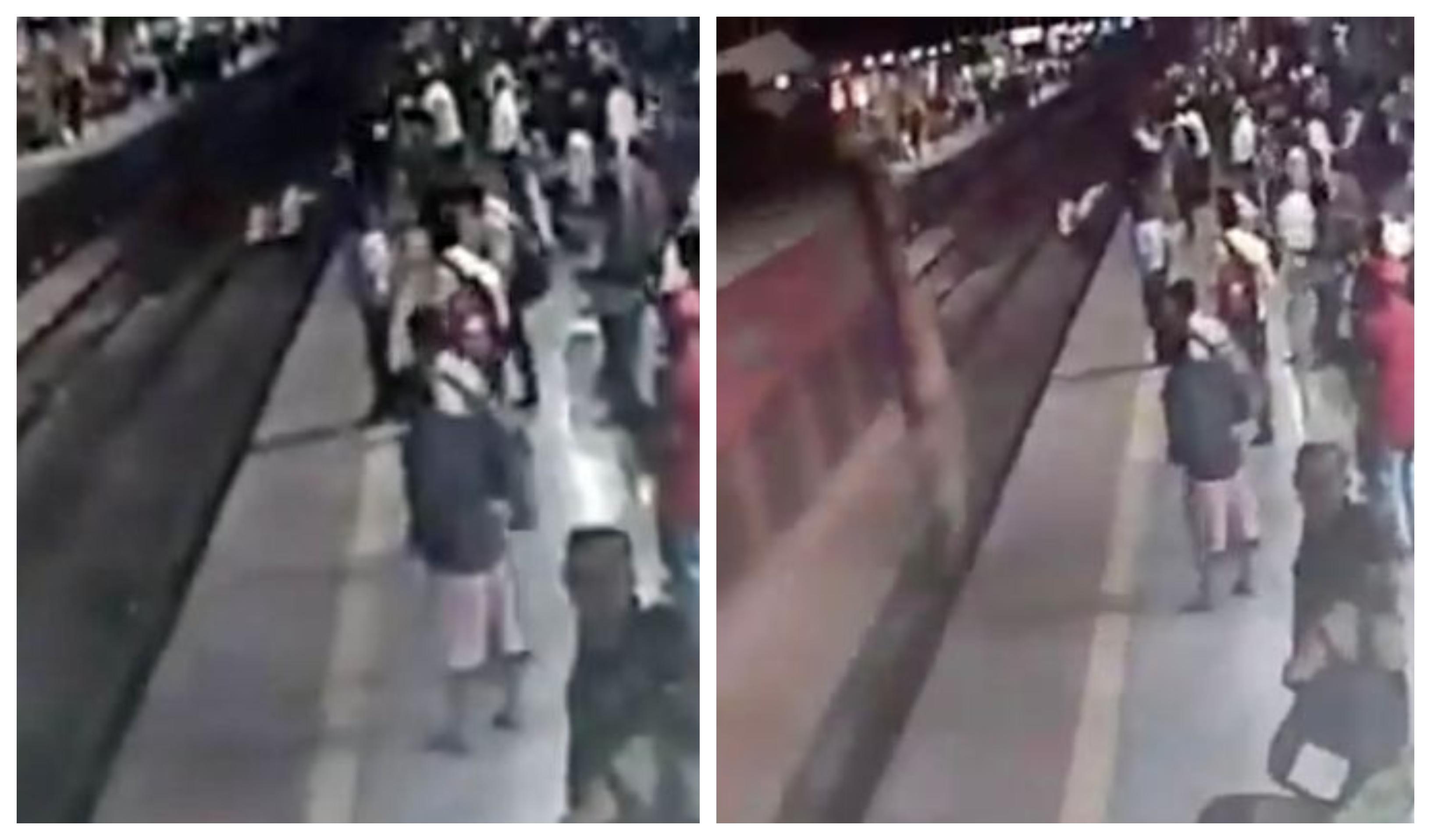 Erou &icirc;n acțiune! Un polițist și-a riscat viața ca să salveze un om! Momentul a fost filmat! Video