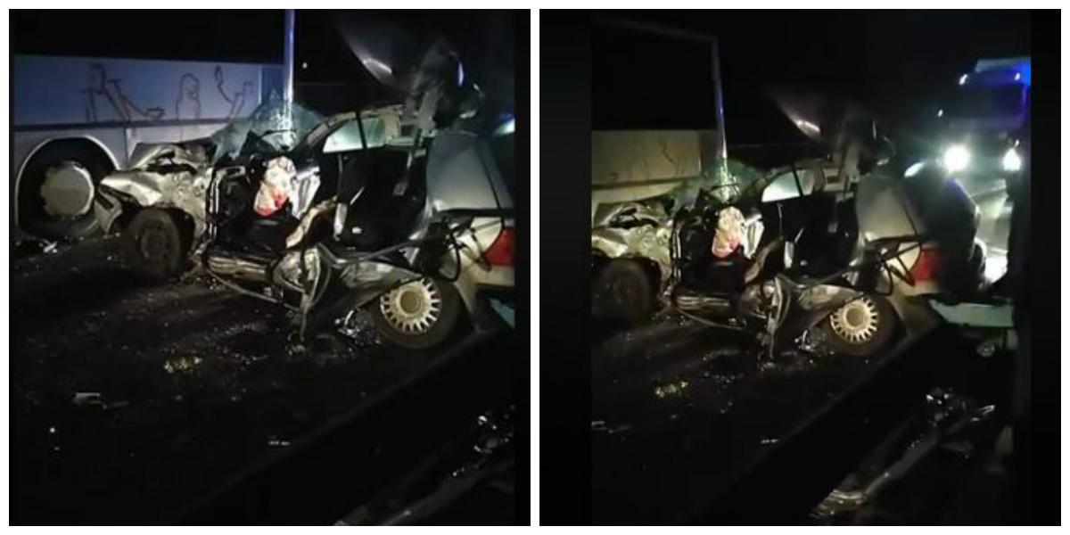 Un polițist de 22 de ani și-a pierdut viața după ce a intrat cu mașina &icirc;ntr-un autobuz cu 40 de persoane. Medicii n-au putut face nimic pentru el