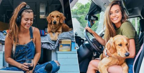 O tănără a renunțat la toată viața de până acum pentru a călători într-o rulotă alături de câinele ei! „M-am simțit cu adevărat ca o rebelă. Îmi conduc casa în toată lumea”