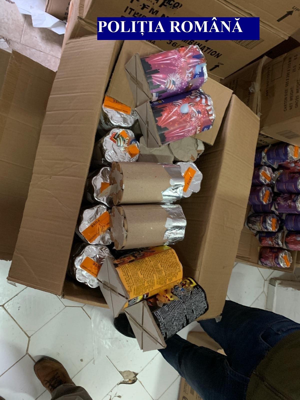 O cantitate de 10,6 tone de artificii a fost găsită de poliţiştii din Ilfov &icirc;ntr-un spaţiu neautorizat