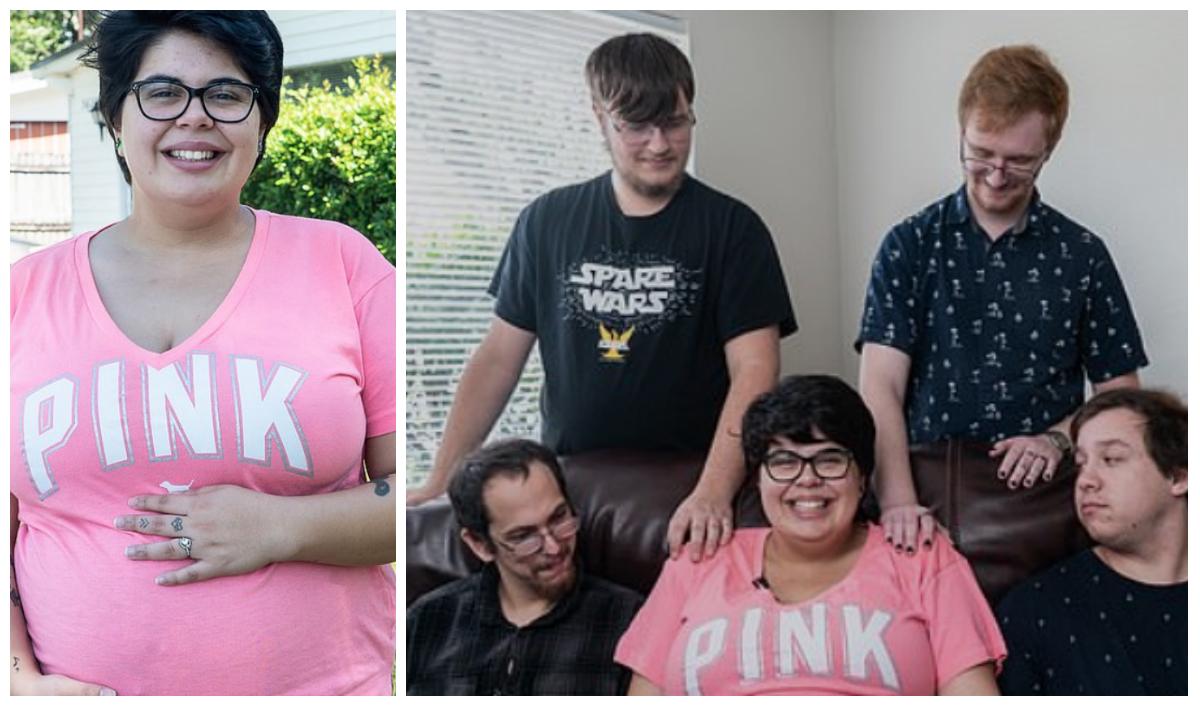 O femeie trăiește cu patru bărbați și a rămas &icirc;nsărcinată cu unul dintre ei: &rdquo;O să ne creștem copilul &icirc;ntr-o formulă extinsă, ca o familie!&rdquo;