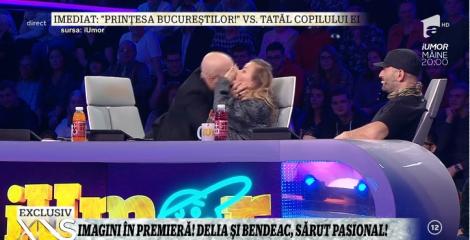 Imagini în premieră din semifinala iUmor! A fost sau nu sărut între Delia și Bendeac?