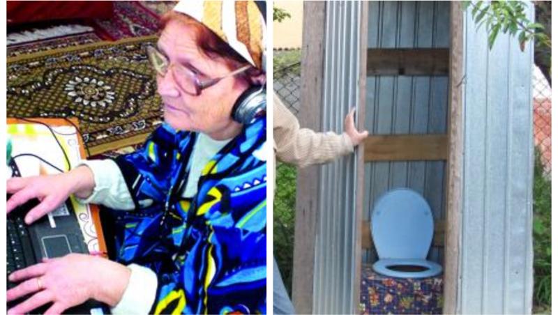 Românii au cont pe Facebook și pe Instagram, dar se duc la toaletă în curte!