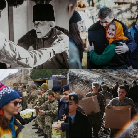 Armata României, lecție de bunătate! Proiectul „Izolați în România” a dus „Daruri, zâmbet și culoare pentru Apuseni”