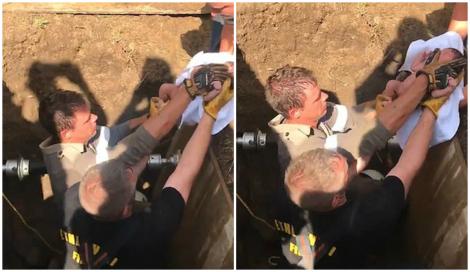 Salvare miraculoasă! Un nou-născut a fost scos viu, dintr-o conductă de scurgere, după ore întregi de încercări ce nu dădeau niciun rezultat VIDEO
