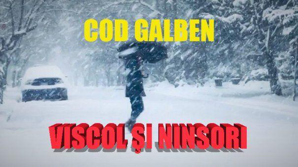 Cod galben de ninsori și vreme deosebit de rece, &icirc;n jumătate de țară! Iarna se dezlănțuie &icirc;n următoarele ore
