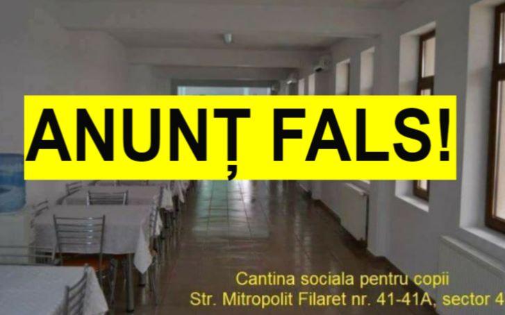 Anunțul umanitar fals care a devenit viral pe Facebook! Care este adevărul despre Cantina Socială pentru Copii de la Filaret