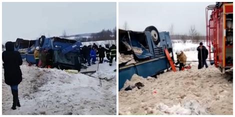 Tragedie pe şosea! Un autocar cu mai mulți copii s-a răsturnat. Sunt cel puțin 7 morți. Atenție, imagini tulburătoare! (Video)