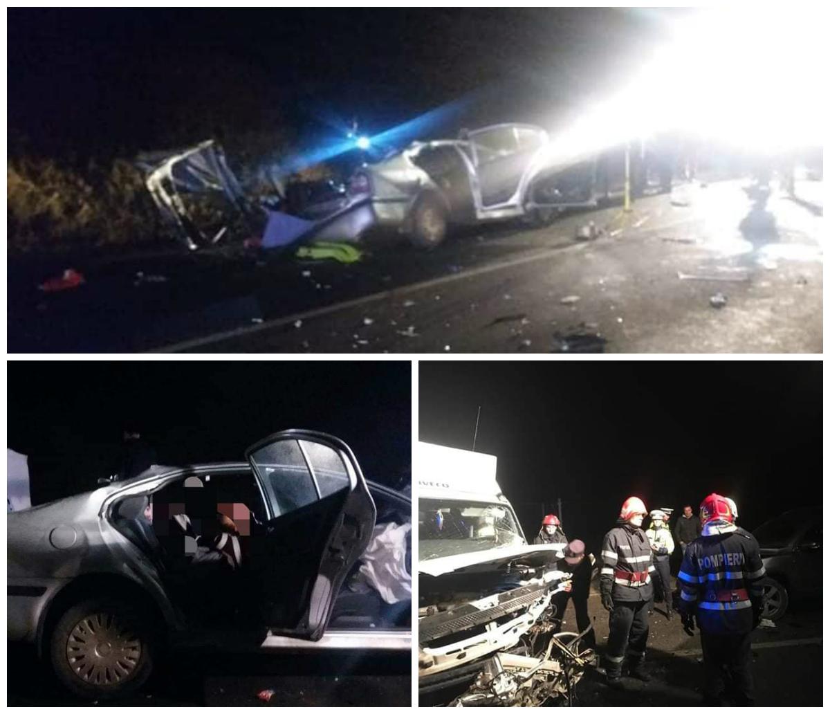 Accident grav! Doi morți și trei răniți, &icirc;n urma impactului dintre două autoturisme și o autoutilitară