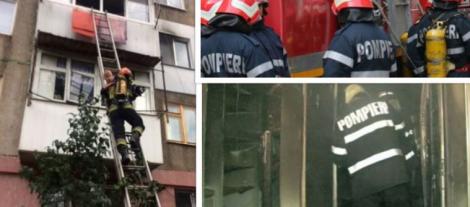 Incendiu uriaș într-un bloc cu 10 etaje din capitală! Pompierii au intervenit de urgență