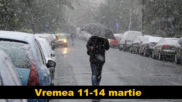 Vremea 11-14 martie. Se &icirc;ntorc ninsorile. C&acirc;nd și unde sunt anunțate precipitații
