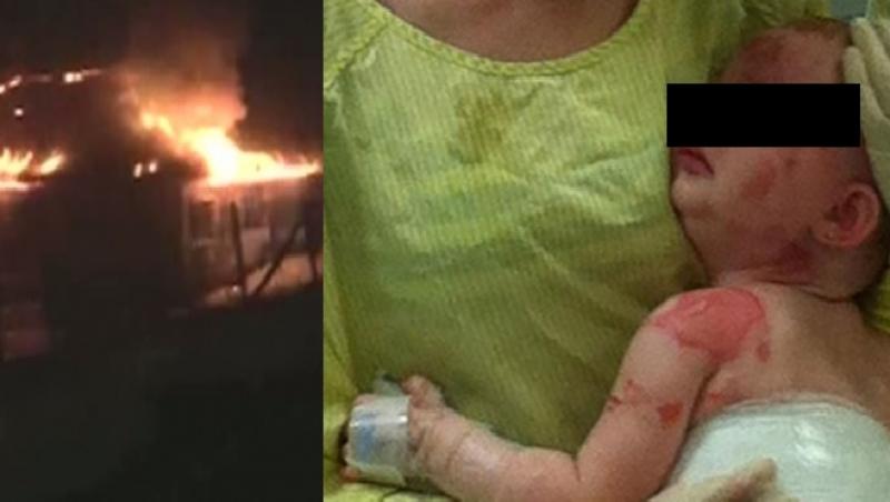 Tragedie la Vaslui! Bebeluș de un an, găsit ars, în casă, de pompierii veniți chemați să stingă focul