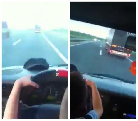 Un polițist l-a văzut și l-a tras pe dreapta! Copil de 14 ani, filmat la volan pe drumul vechi spre mare