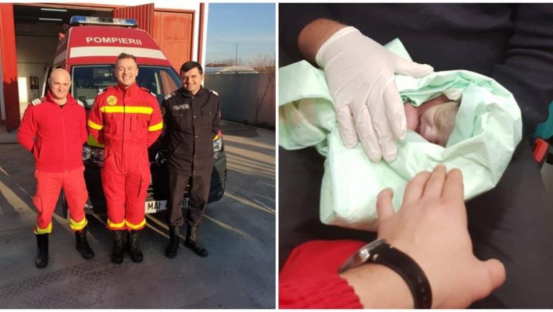 S-a născut direct pompier! Trei salvatori din Arad au adus pe lume bebelușul unei femei, chiar în mașina de intervenție