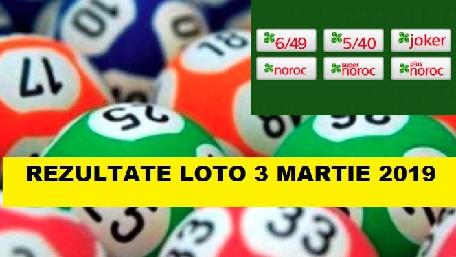 UPDATE:LOTO 6/49 3 martie 2019. Numere extrase azi! Report uriaș la Loto 6/49, Loto 5/40