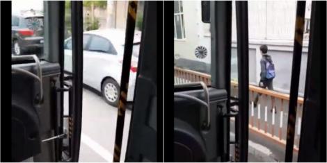 Incident teribil! Un călător a căzut dintr-un autobuz, după ce ușile s-au deschis într-o curbă! Victima a suferit mai multe traumatisme