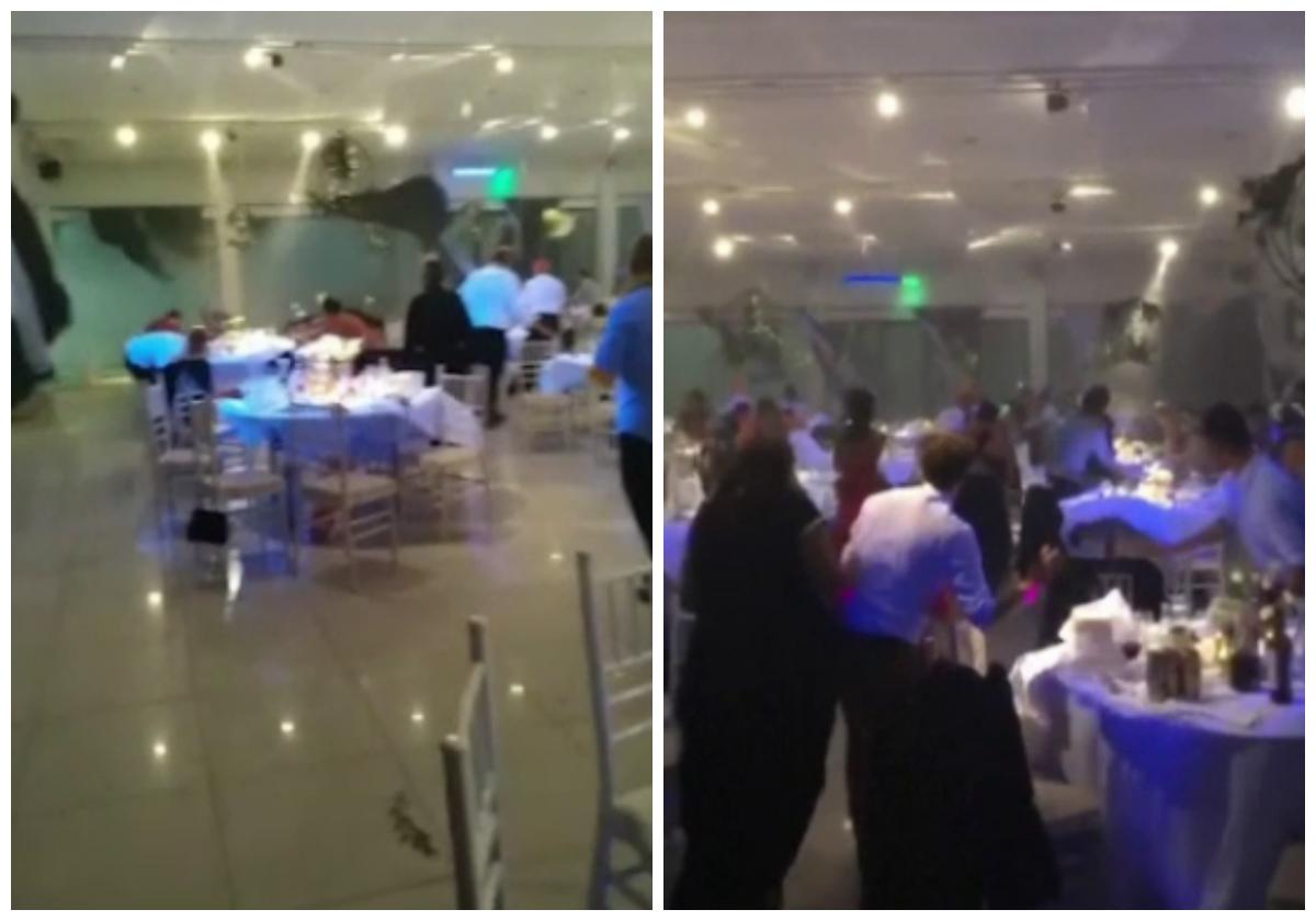 Momentul &icirc;n care salonul &icirc;n care avea loc o nuntă a fost distrus de o furtună puternică! Ce s-a &icirc;nt&acirc;mplat cu invitații